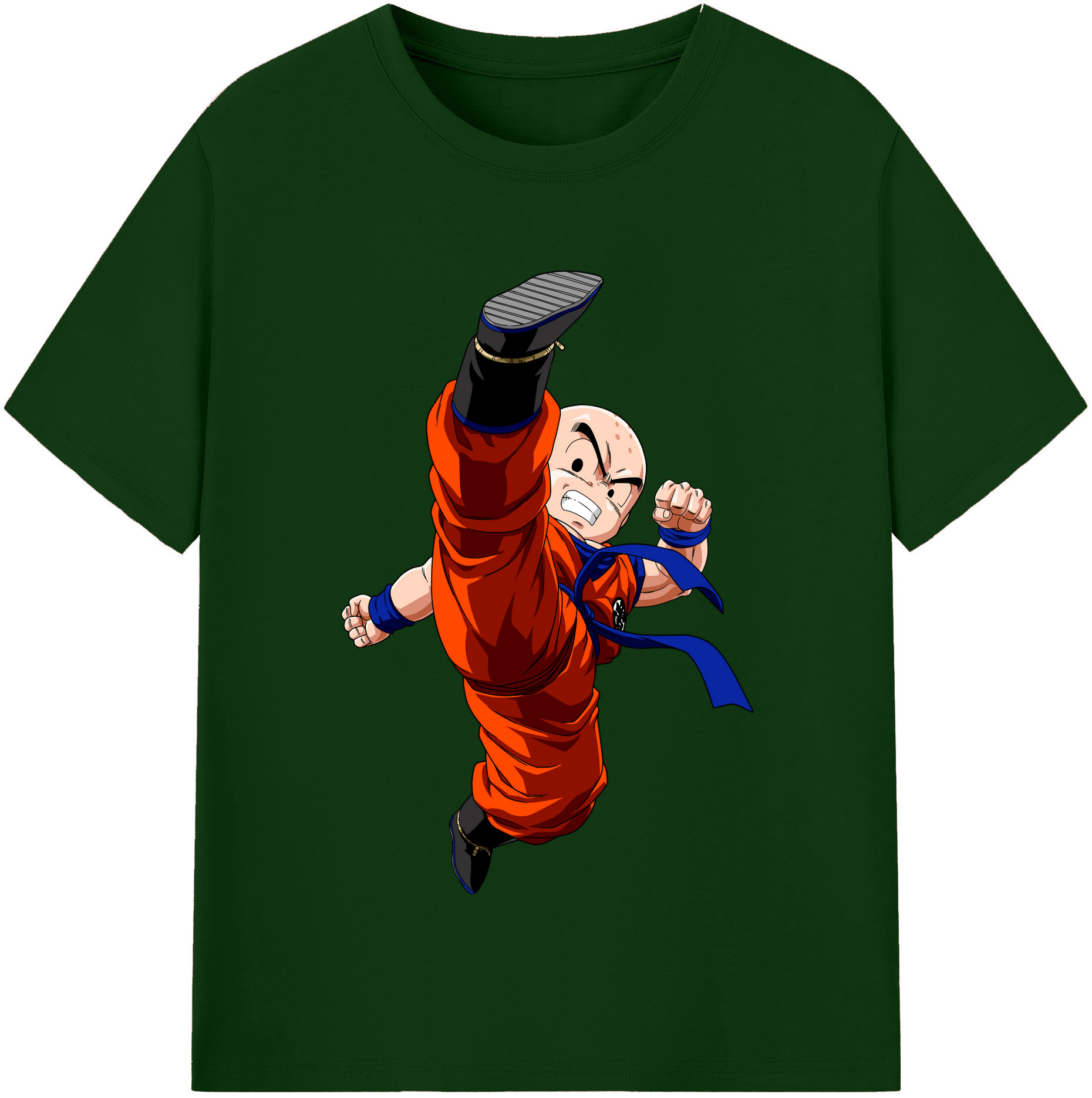 （画像用） ドラゴンボール クリリン DRAGON BALL krillin 綿100％半袖Tシャツ（フロントプリント）